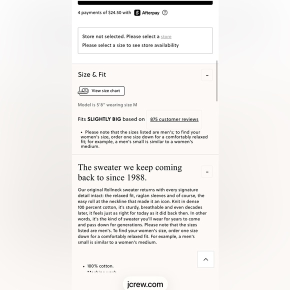 J. Crew 1988 Rollneck Unisex Sweater in Cotton in Heather Moss Green - Picture 4 of 11